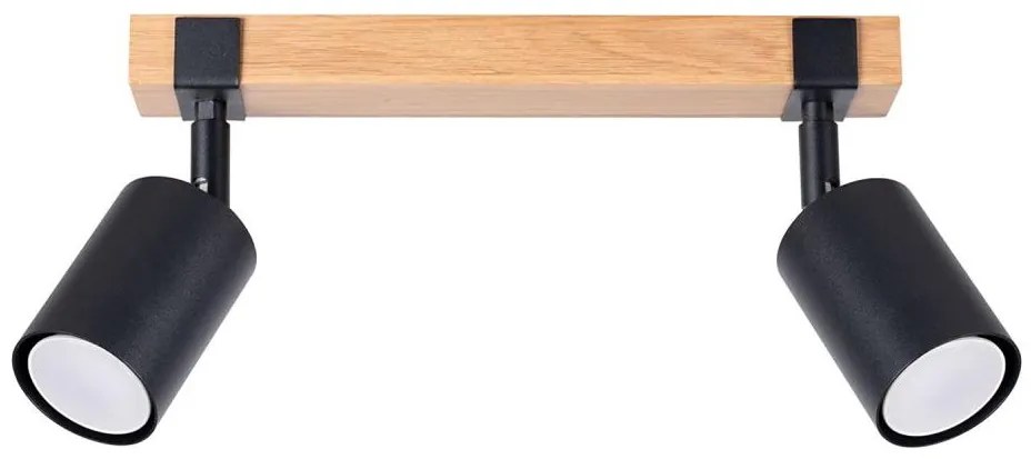 Sollux SL.1344 - Faretto FAGER 2xGU10/10W/230V nero