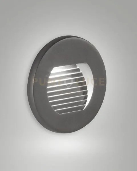 Wink segnapapasso led 3w 3000k 215lm grigio scuro tondo ip65