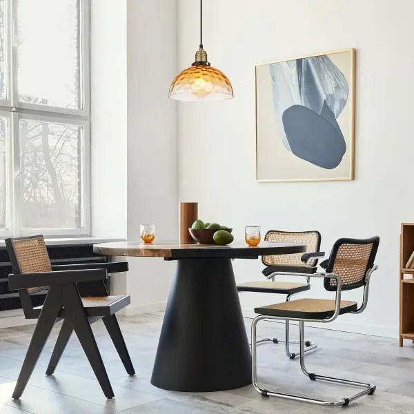 Globo 15786H1 - Lampadario a sospensione con filo SALVY 1xE27/60W/230V diametro 25 cm arancione