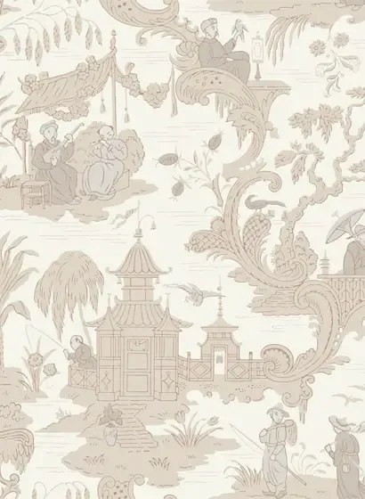 Cole & Son Carta da parati Chinese Toile - Neutral