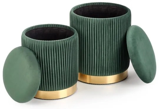 SET 2x Tabacco MONTY diametro 36/44 cm verde/oro
