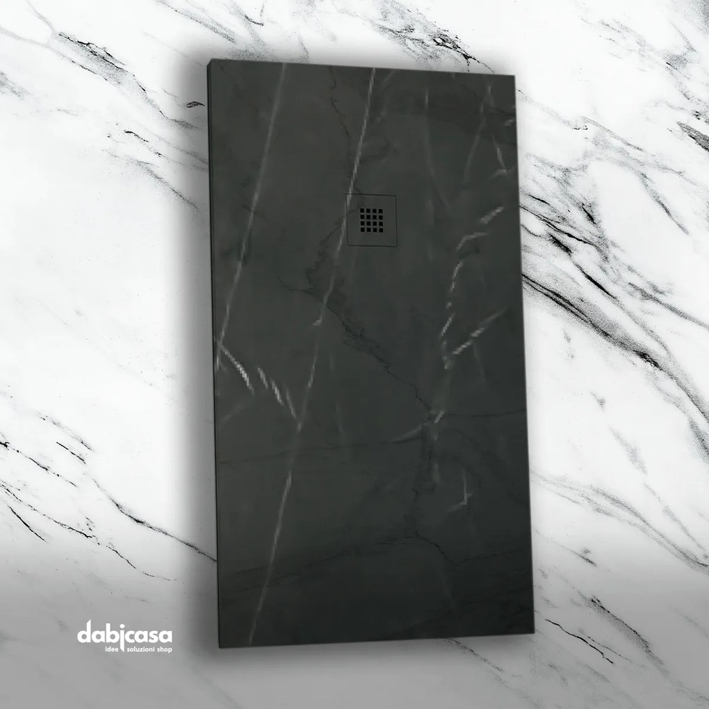 Zenon "Imagine" Piatto Doccia Effetto Pietra Marquina 90x120 h 2,5 Cm