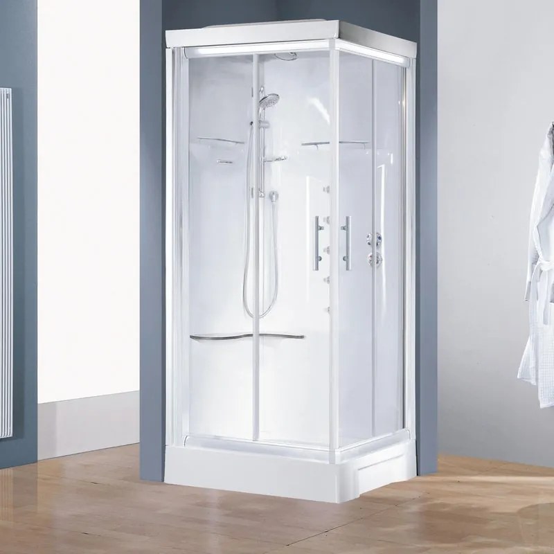 Cabina doccia idromassaggio rettangolare CAYENNE 70 x 90 cm sinistra