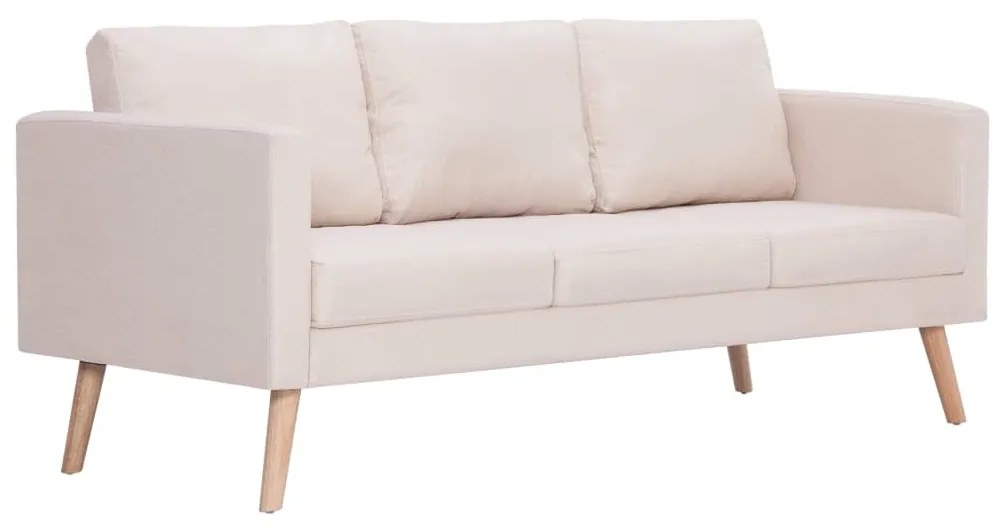 Set divani 2 pz in tessuto crema