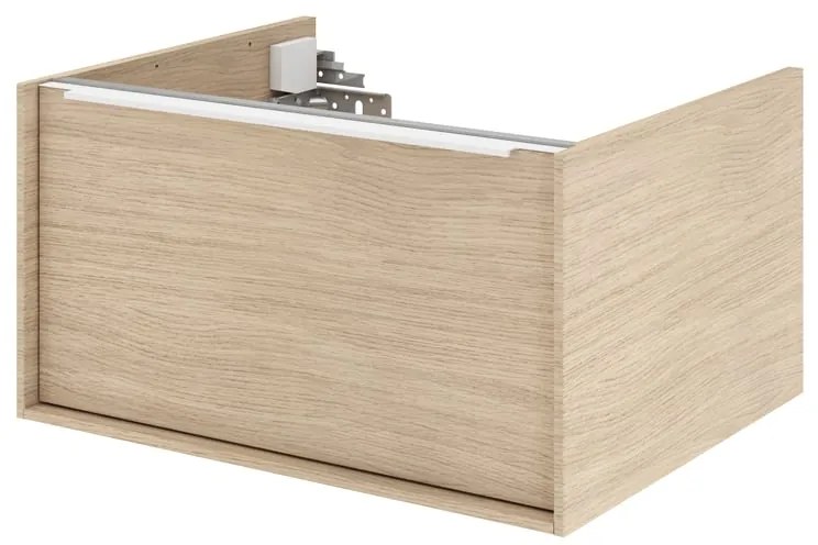 Mobile da bagno sospeso sotto lavabo L 60 x H 32 x P 48 cm bianco satinato, 1 cassetto SENSEA Neo