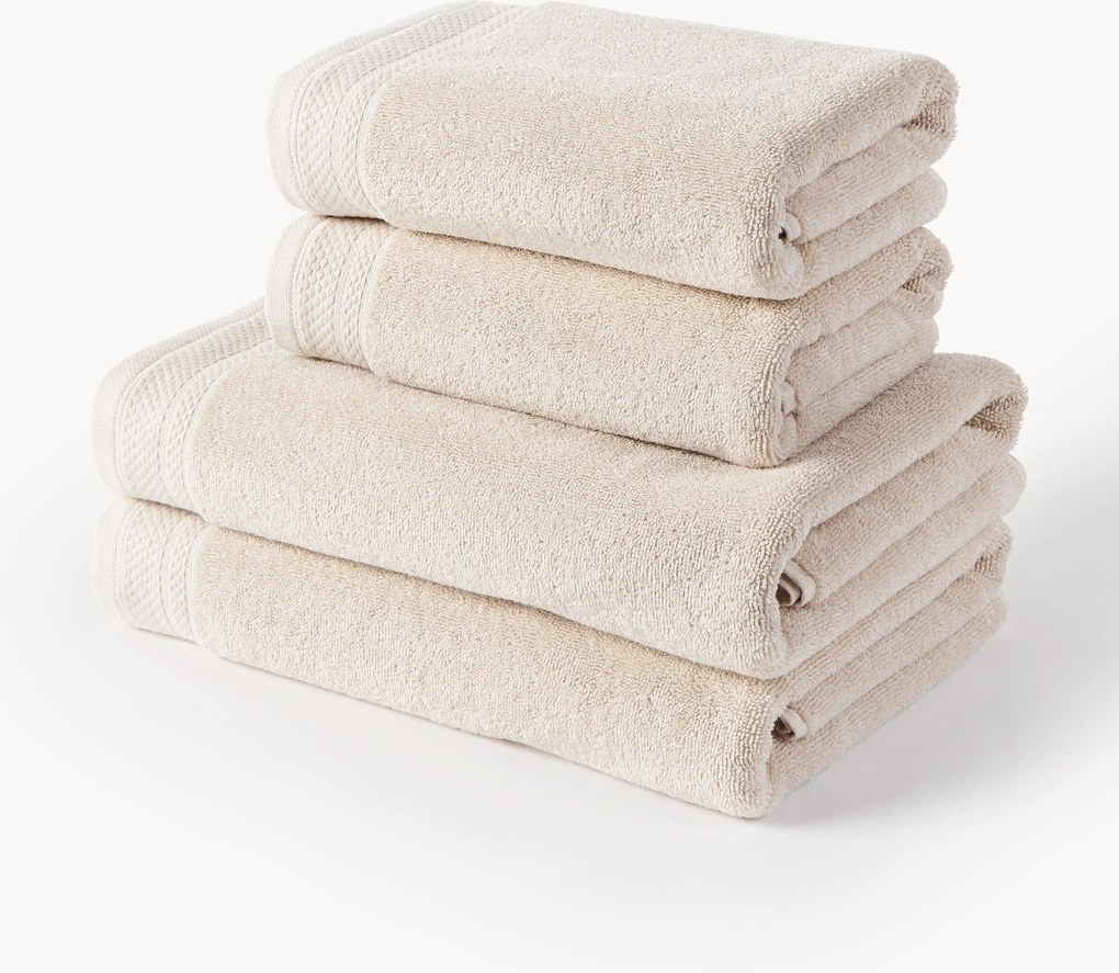 Set di asciugamani in cotone organico Premium, varie misure