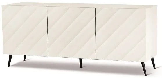 Madia 180 cm in legno Bianco 3 ante e 5 piedini - KALLA
