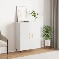 Credenza 69,5x34x90 cm in Legno Multistrato Bianco Lucido 827702