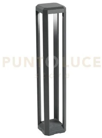 Ges952- paletto led 4000k 838lm 13w grigio antracite ip65 80cm