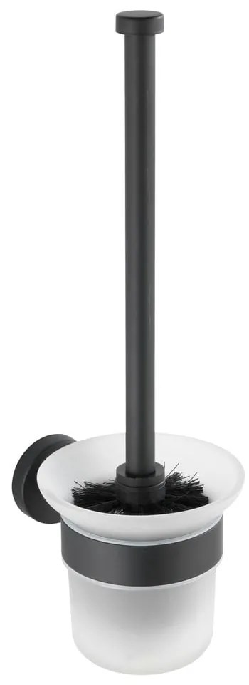 Scopino in vetro nero opaco montato a parete Bosio - Wenko