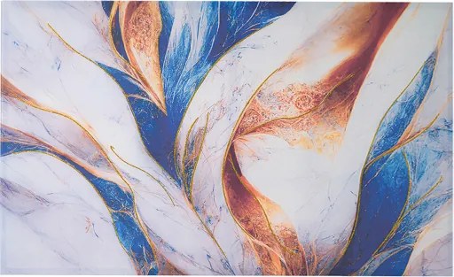 Quadro moderno 80x160 cm su tela con telaio in legno con disegno marmo astratto