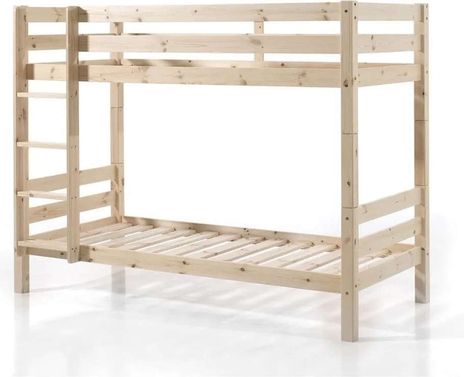 Letto a castello per bambini 90x200 cm in colore naturale Pino - Vipack
