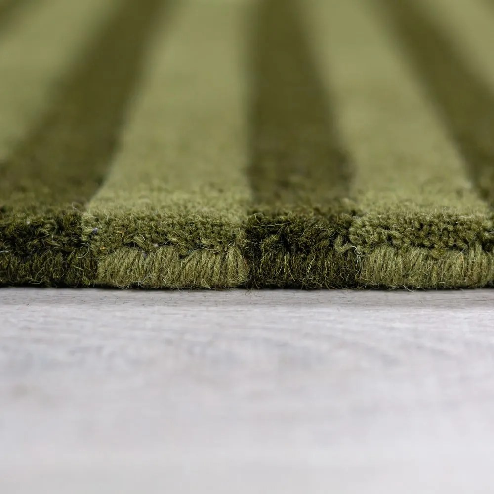 Tappeto verde in lana tessuto a mano 200x290 cm Conway Retro – Flair Rugs