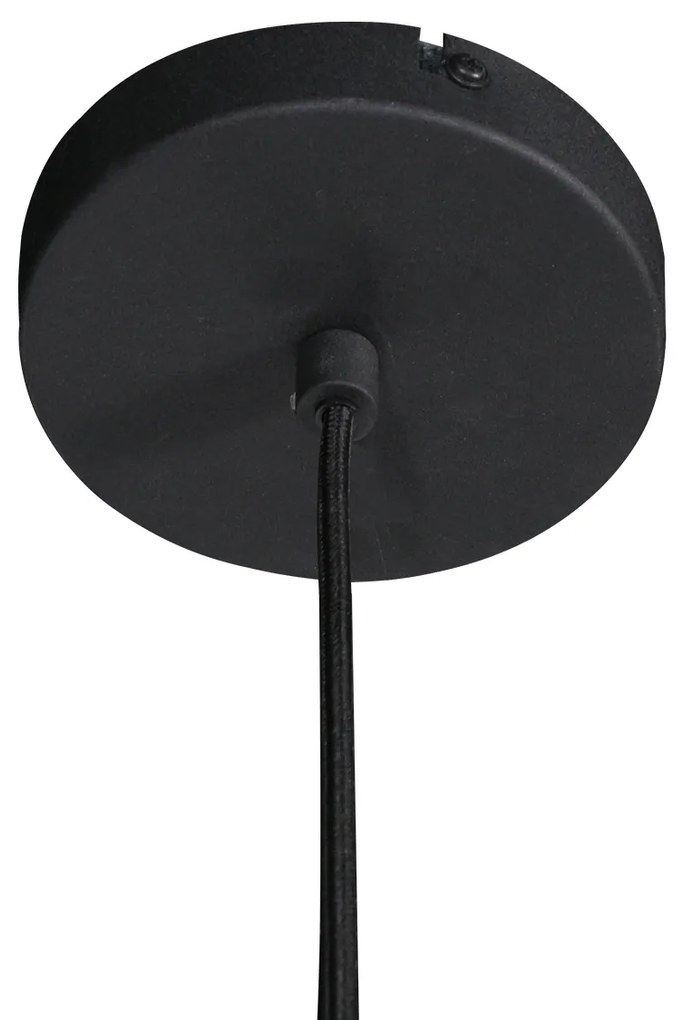 Lampada a sospensione Japandi nera con paralume in tessuto 55 cm - Sable