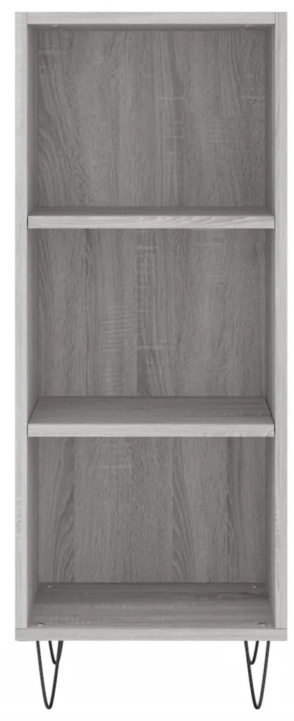 Credenza Grigio Sonoma 34,5x34x180 cm in Legno Multistrato