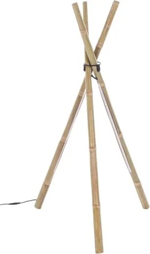 Piantana led treppiede altezza 109 cm in legno di bamboo Bizzotto