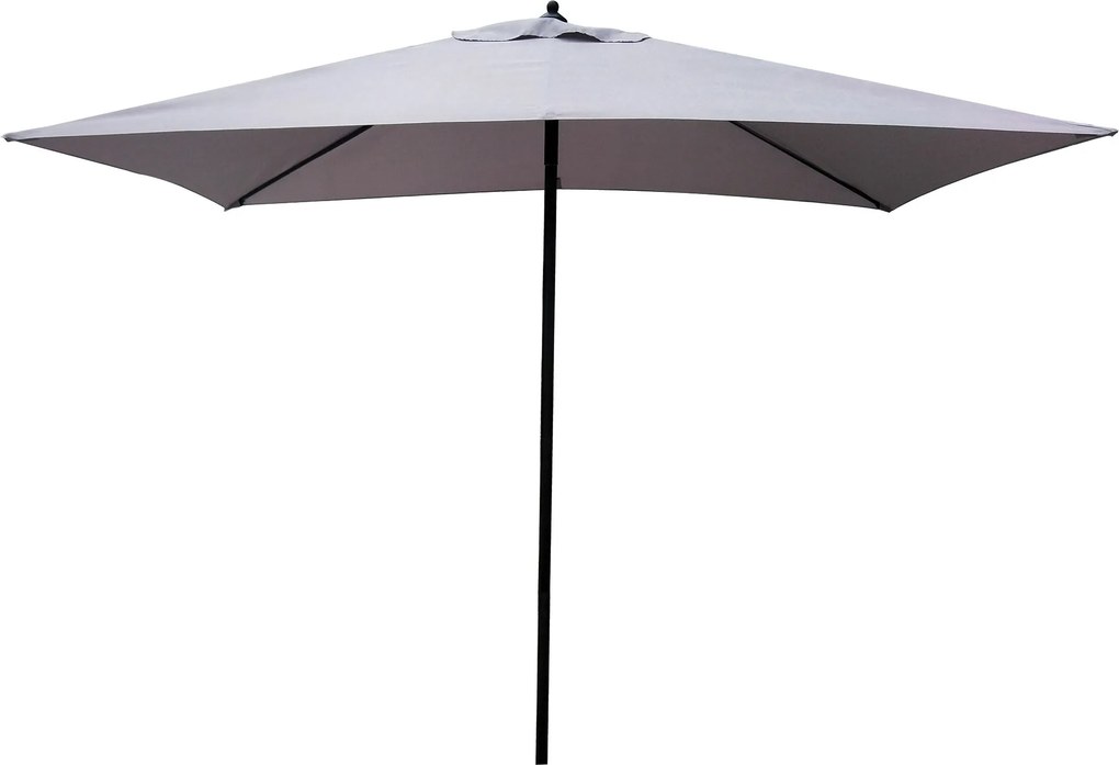 Ombrellone da Giardino 2x3 m Palo Ø38 mm in Acciaio Fadi Push-Up Grigio...