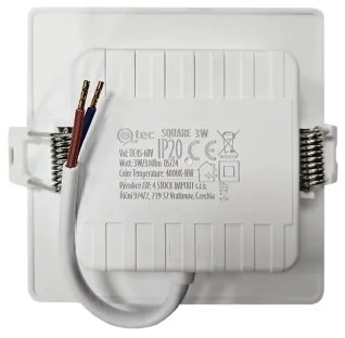 Lampada LED da incasso SQUARE LED/3W/230V 4000K 9x9 cm bianco