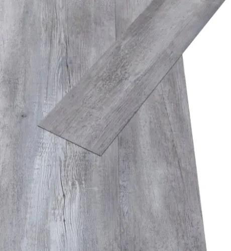 Listoni Pavimento in PVC 5,02 m² 2 mm Autoadesivi Legno Grigio