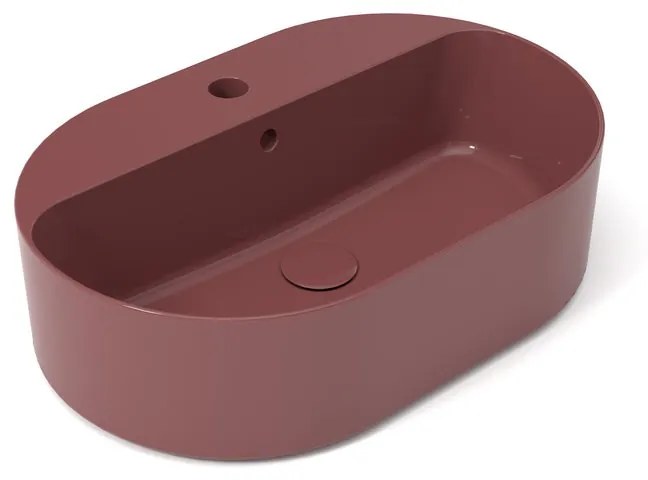 Lavabo da appoggio ovale in ceramica L 60 x P 40 x H 17 cm multicolore