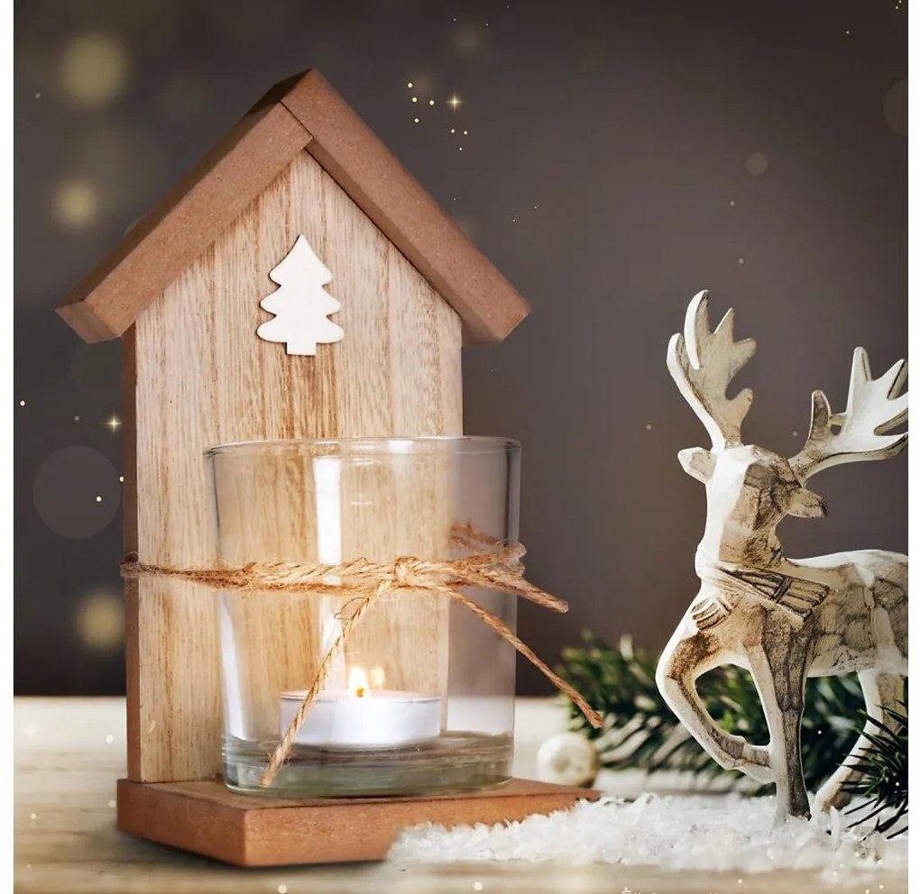 Brilagi - Legno tea chiaro a candela holder