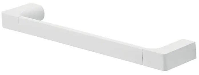 Portasciugamani 35 cm bianco opaco Gedy serie Pirenei in ottone con fissaggio a muro