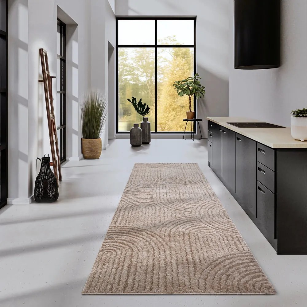 Passatoia beige 80x240 cm Chappe Beige - Elle Decoration