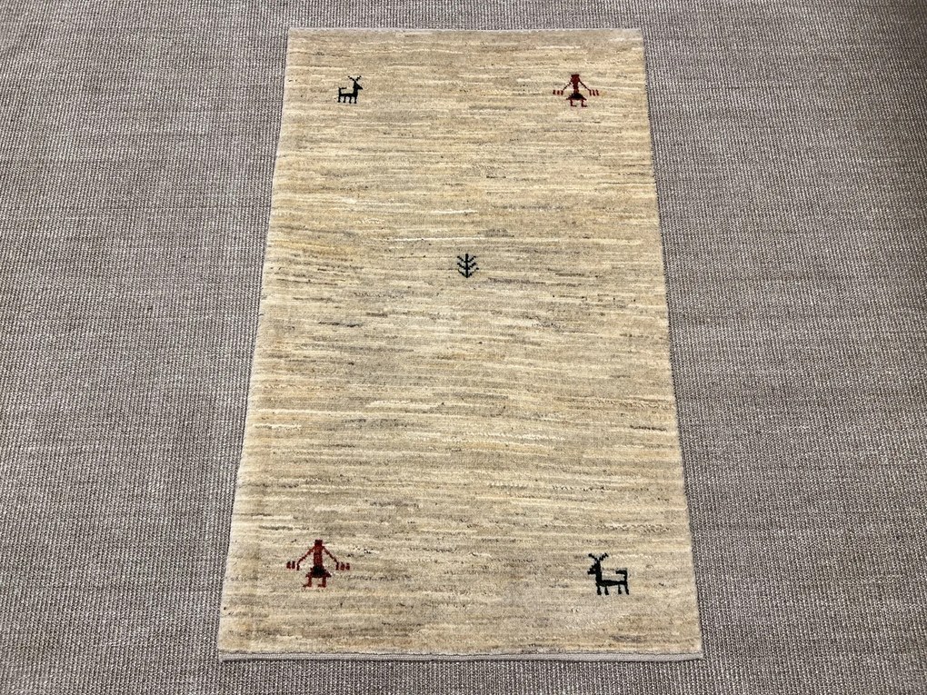 Gabbeh Tappeto persiano 80x130 Beige (Iran) Annodato A Mano