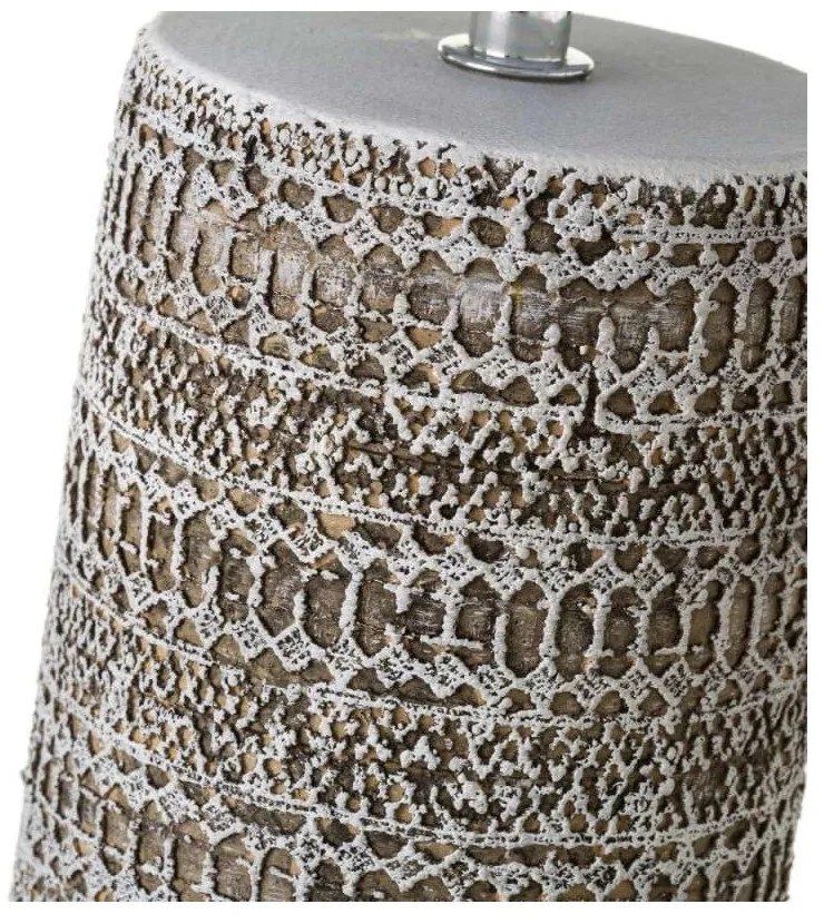 Lampada da tavolo marrone con paralume in tessuto (altezza 33,5 cm) - Casa Selección