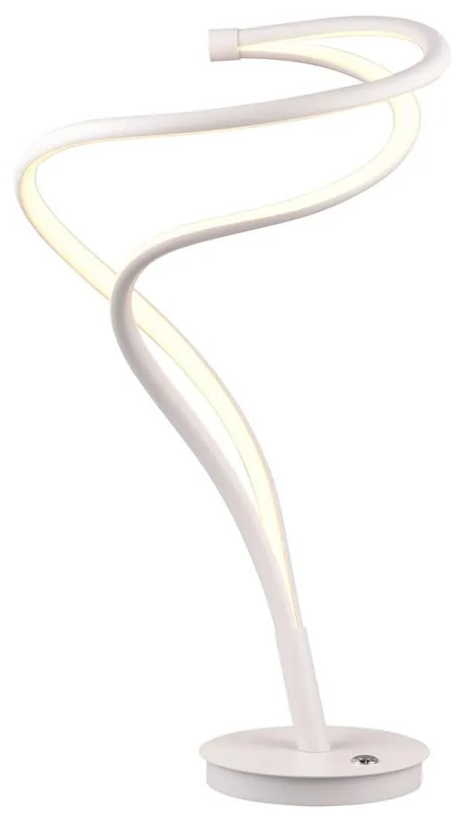 Lampada da tavolo a LED bianca con paralume in metallo (altezza 56 cm) Nala - Trio Select
