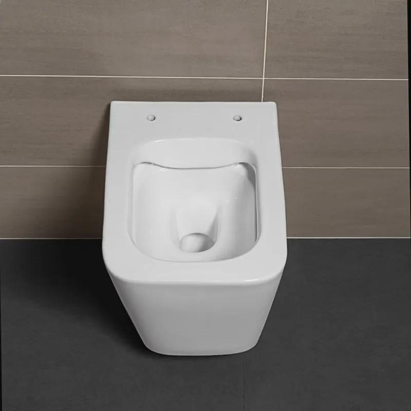 WC Sospeso RIMLESS serie Malaga Bianco Lucido in Ceramica