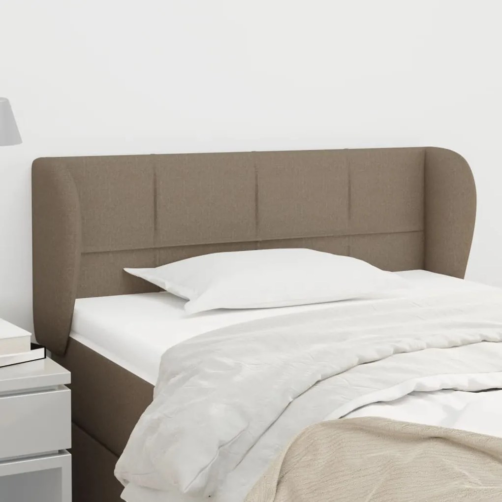 Testiera Ad Orecchio Tortora 93x23x78/88 Cm İn Tessuto /