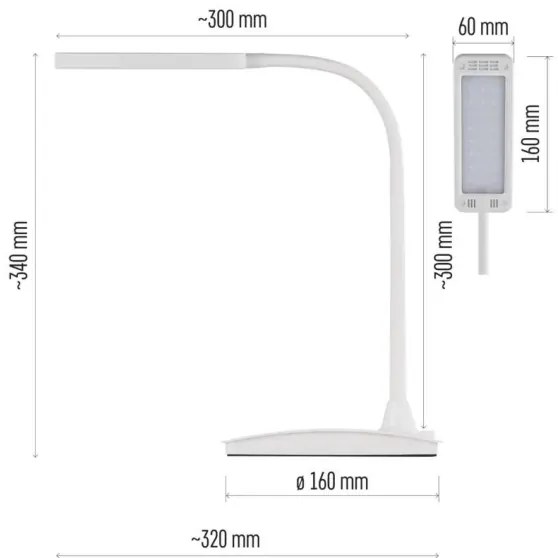 Lampada da tavolo LED dimmerabile EDDY LED/6W/230V 3000/4500/6800K bianca