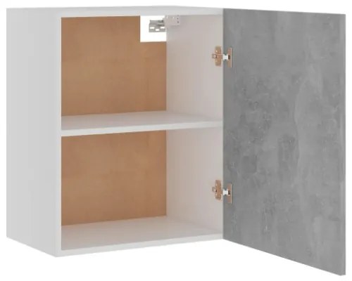 Armadi Sospesi 2 pz Grigo Cemento 50x31x60 cm in Truciolato