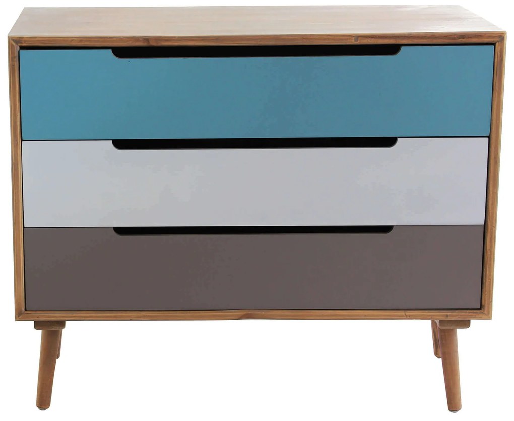 ADELINE - mobile 3 cassetti in mdf multicolor