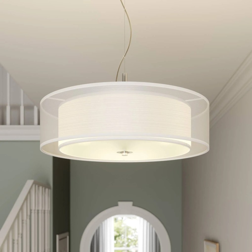 Lampada a sospensione Pikka Lindby, dimmerabile, Bianco / Opale, Soggiorno / Sala da pranzo, Metallo, Moderno, Lampada a sospensione