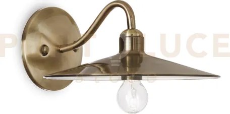 Cantina applique a parete 1 luce attacco e14 in metallo brunito