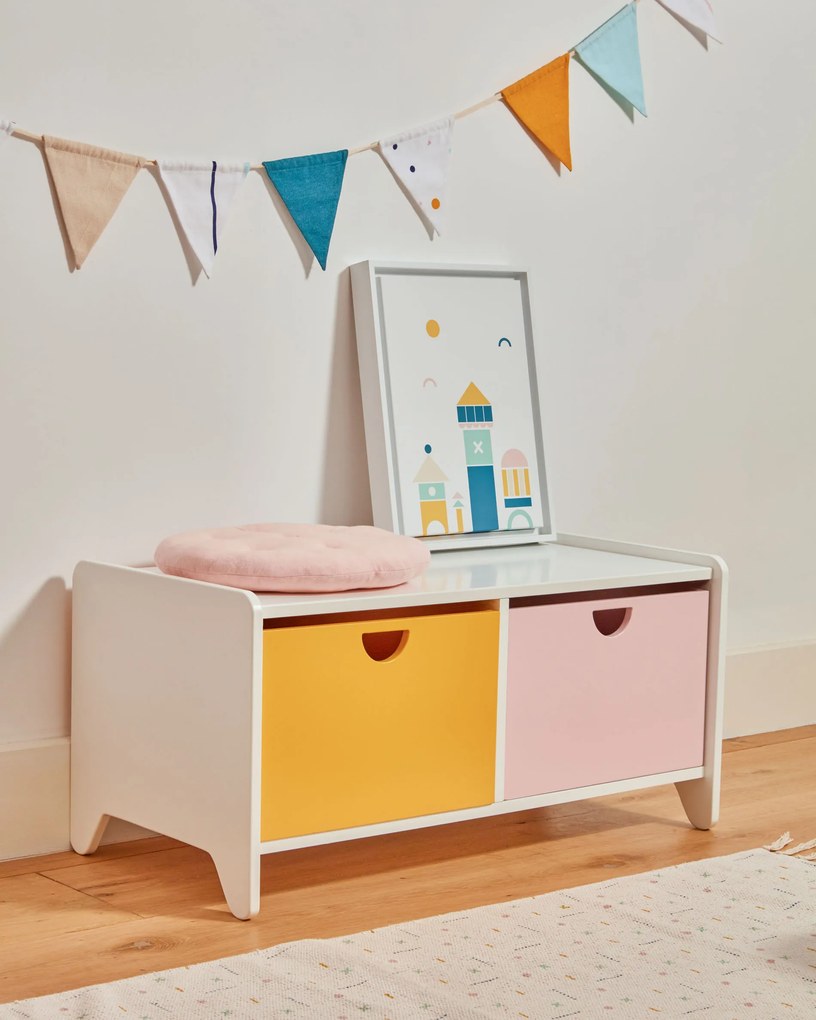 Kave Home - Set 2 cassetti per mobile contenitore Nunila in MDF rosa