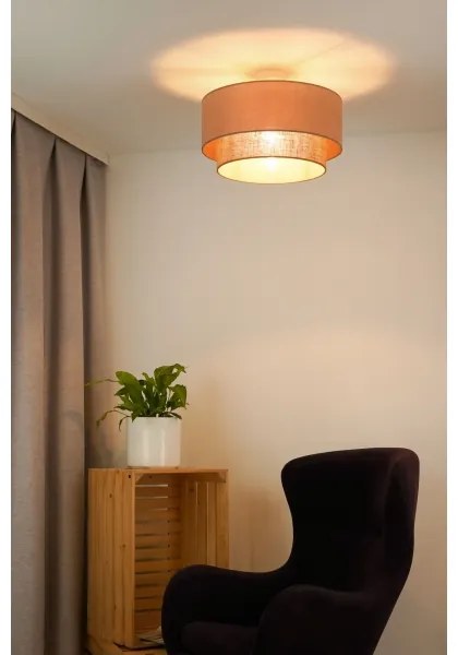 Duolla - Lampadario a plafone  BOHO 1xE27/15W/230V diametro 45 cm beige/marrone