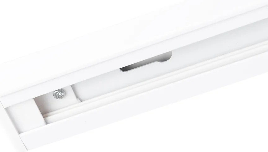 Sistema di illuminazione a binario moderno con 4 faretti bianco 1 fase - Iconic Yade