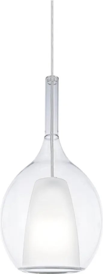 Ideal Lux - Lampadario sospeso su cavo KALIQUE 1xE27/42W/230V Ø 18 cm trasparente