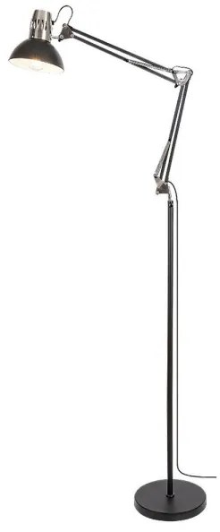 Rabalux 2196 - Lampada da terra ARISTEO 1xE27/40W/230V nero/cromo lucido