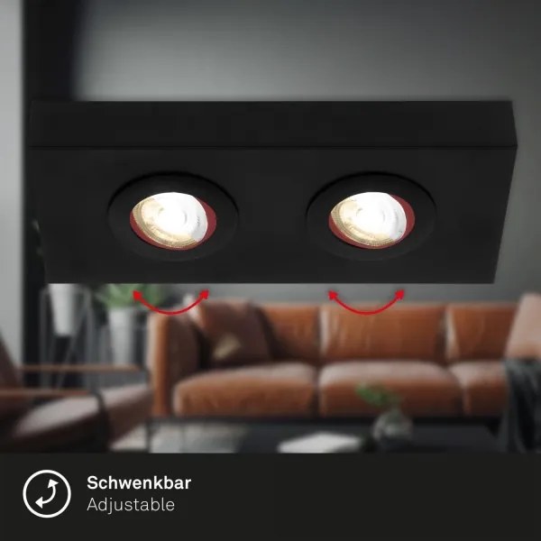 Briloner 3996025 - Faretto LED CTS 2xLED/4W/230V 2700/4000K nero