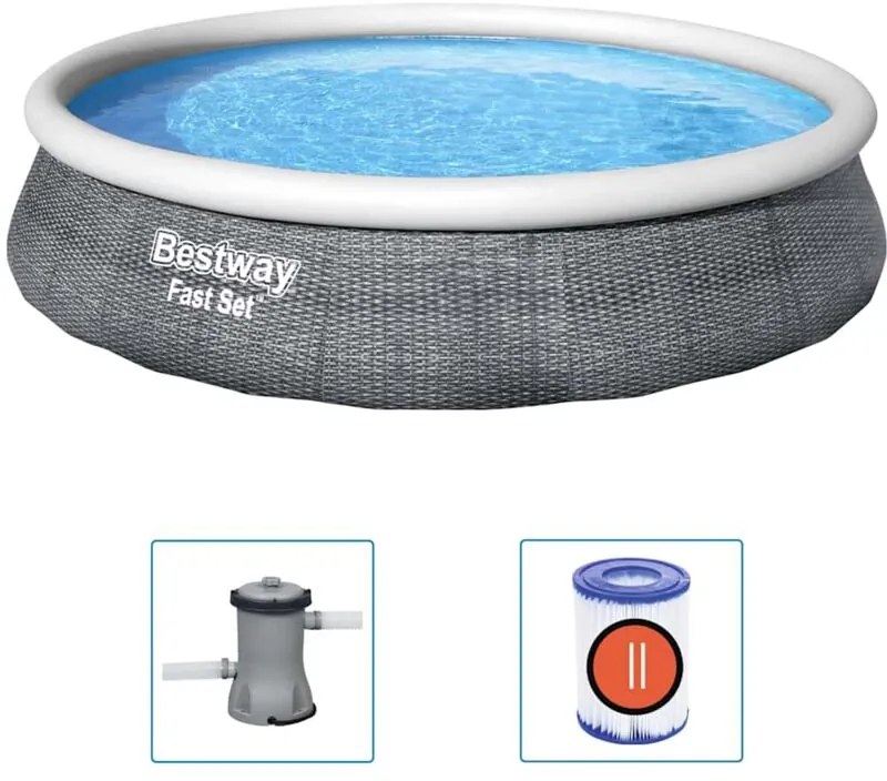 Bestway - Set Piscina Gonfiabile con Pompa Fast Set 196x84 cm