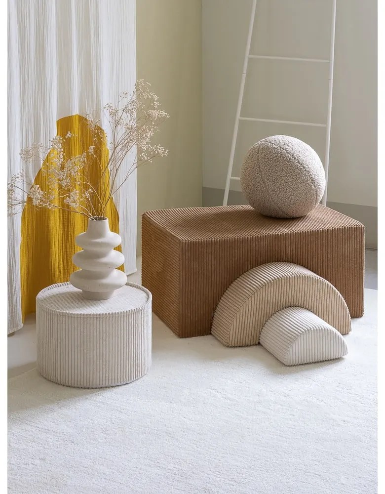 Gioco per psicomotricità marrone in velluto a coste 3 pz altezza totale 37 cm 75x49 cm Rainbow Montessori – Wigiwama