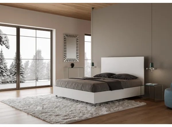 Letto matrimoniale contenitore 160x190 bianco frassino New Egos