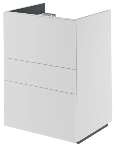 Mobile da bagno sotto lavabo SENSEA Neo bianco laccato L 60 x H 84 x P 48 cm 3 cassetti, lavabo non incluso