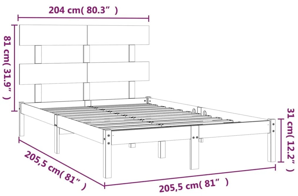 Giroletto Bianco in Legno Massello 200x200 cm