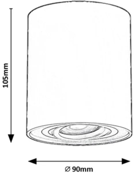 Rabalux 2047 - Faretto KOBALD 1xGU10/42W/230V nero