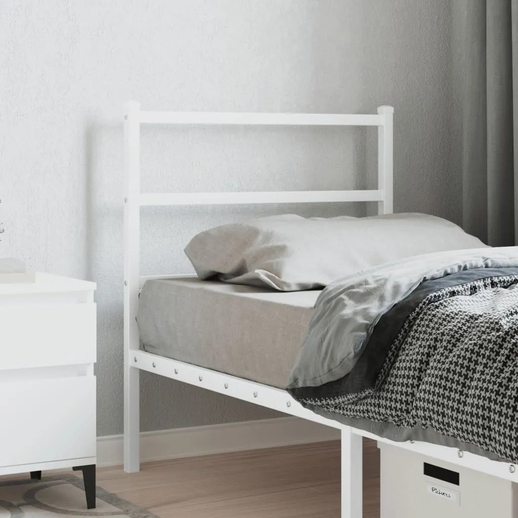 Testiera İn Metallo Bianco 80 Cm /
